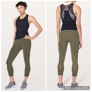 Lululemon Pace Rival Crop Full On Luxtreme Leggings Sz 6